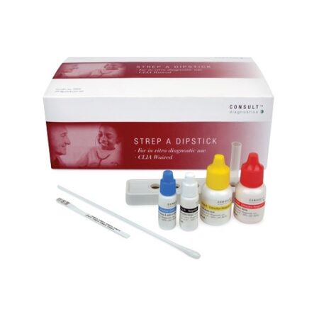 McKesson Rapid Diagnostic Test Kit CONSULT® Strep A Throat / Tonsil Saliva Sample CLIA Waived 25 Tests